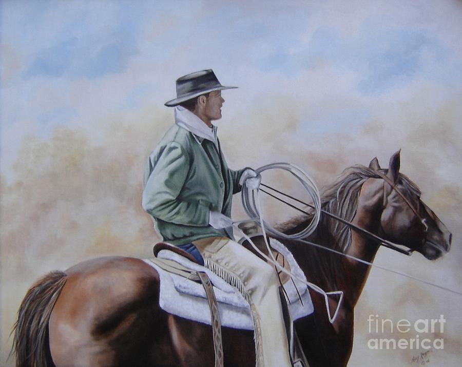Ready to Rope Painting by Mary Rogers