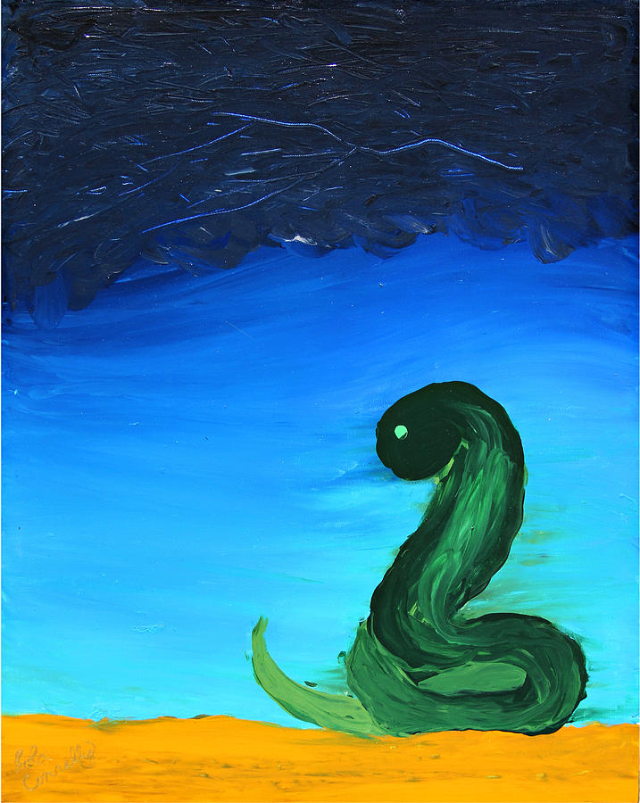Snake Painting - Ready to Strike by Lola Connelly
