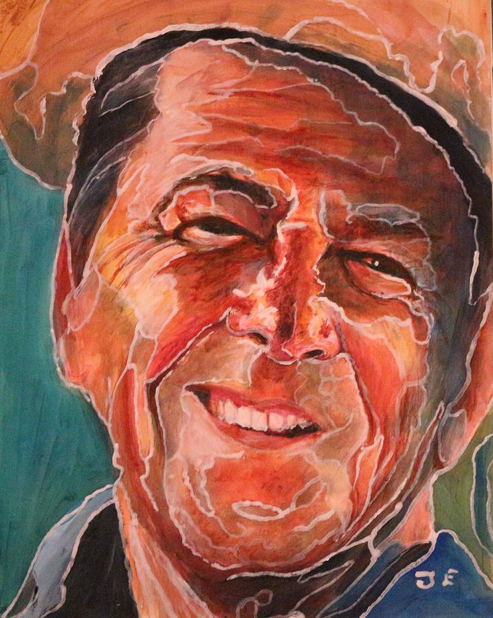 Reagan Painting by John Edwe