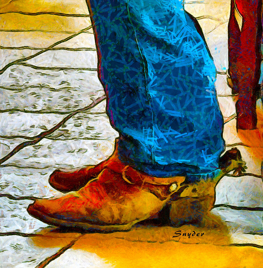 Real Cowboy Real Cowboy Boots Real Spurs Abstract Photograph by Floyd Snyder