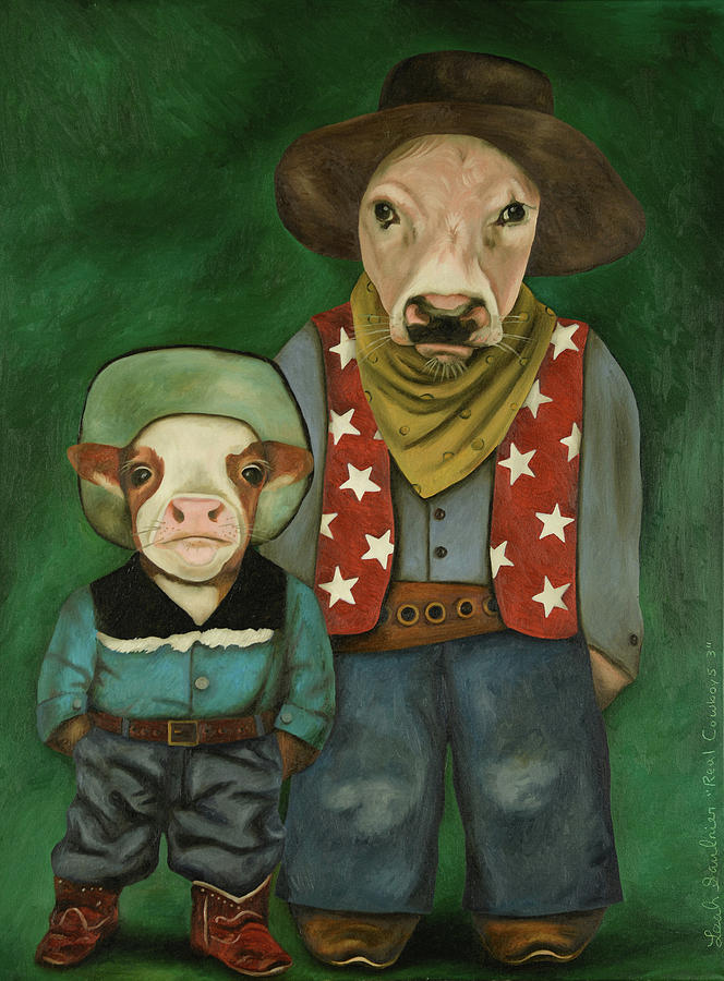 Real Cowboys 3 Painting by Leah Saulnier The Painting Maniac