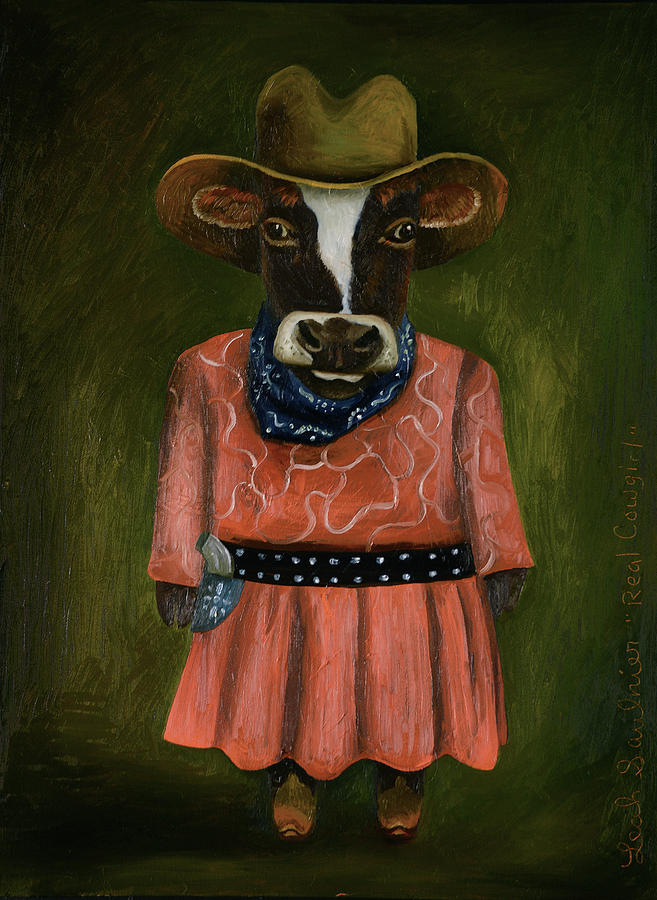 Real Cowgirl Painting by Leah Saulnier The Painting Maniac