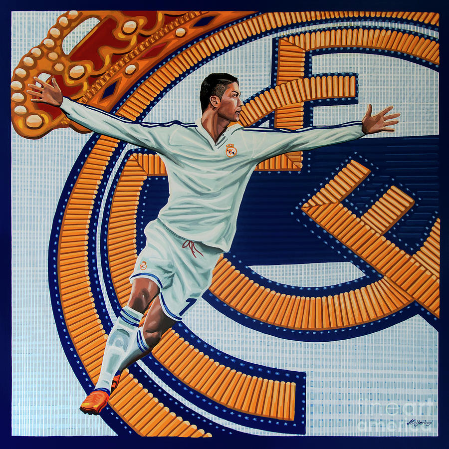 Cristiano Ronaldo Painting - Real Madrid Painting by Paul Meijering