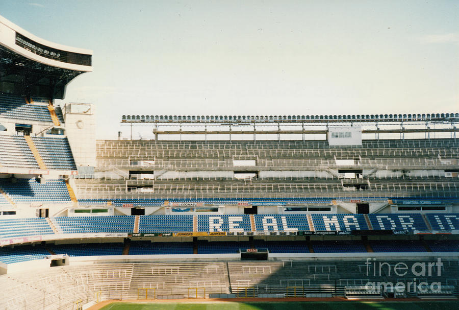 Real Madrid - Santiago Bernabeu stadium - East Side 1 - Jan 1998 Photograph by Legendary Football Grounds