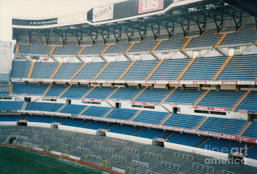 Real Madrid - Santiago Bernabeu stadium - South End Stand 1 - Jan 1998 Photograph by Legendary Football Grounds