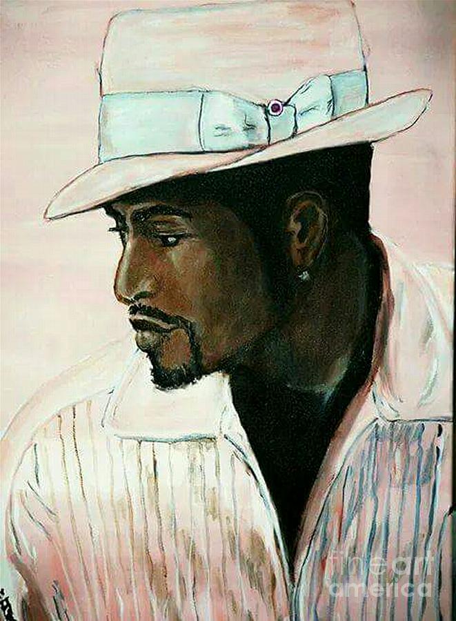Real Man wear Pink Hat series Painting by Tyrone Hart