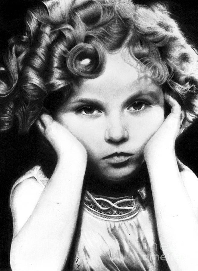 Realistic pencil drawing of Shirley Temple Drawing by DSE Graphics