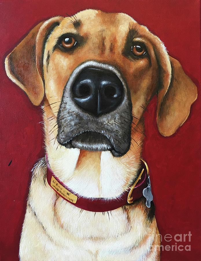 Simba the Catahoula Pup Painting by Lucia Stewart