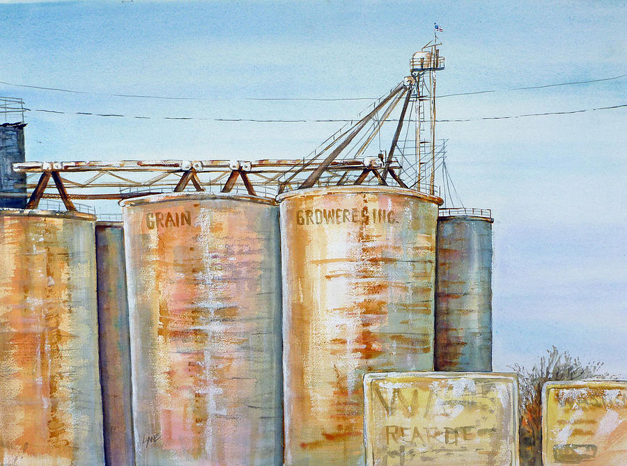 Rearden Grainery Painting by Lynne Haines