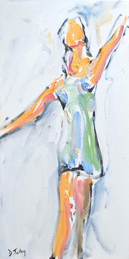 Rebekahs Dance Series 2 Pose 2 Painting by Donna Tuten