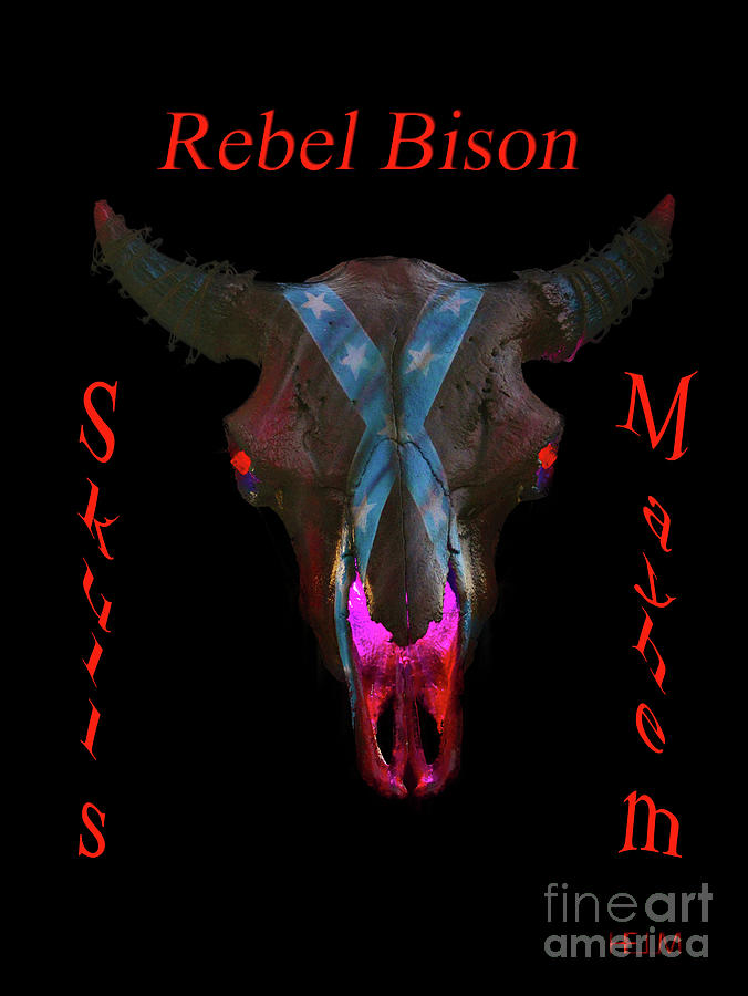 Rebel Bison Mixed Media by Mayhem Mediums