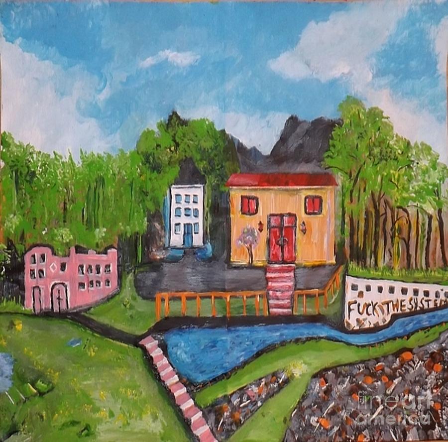 Rebel in the Village Painting by Denise Morgan