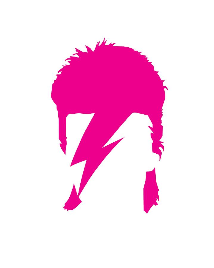 Rock And Roll Digital Art - David Bowie -REBEL REBEL #1 pink by Art Popop