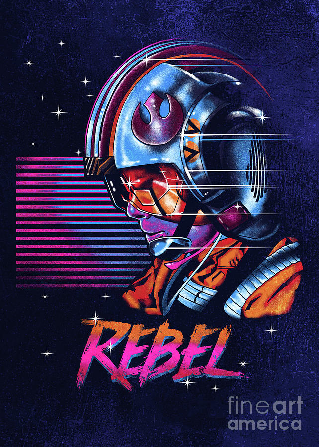 Space Digital Art - Rebel by Zerobriant Designs