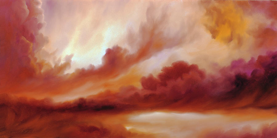 Receding Storm Sketch III Painting by James Hill