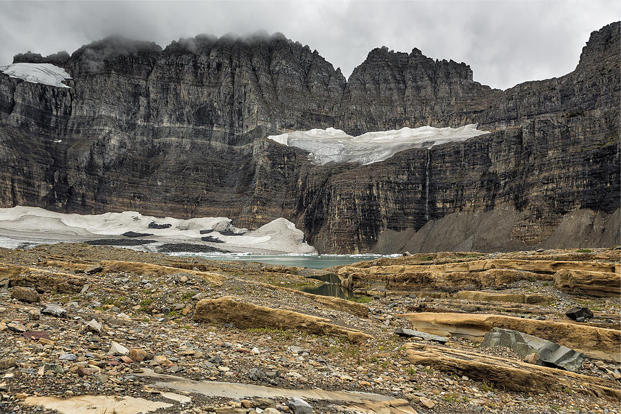 Receding View of Grinnell and Salamander Glaciers Photograph by Belinda Greb