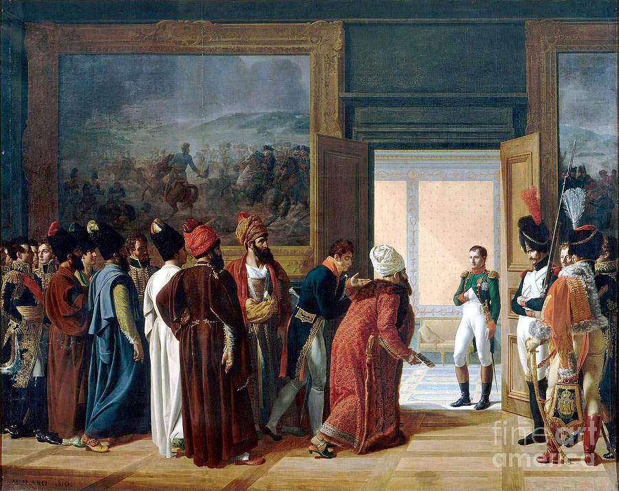 Napoleon Receiving the Ambassador of Persia Painting by MotionAge Designs