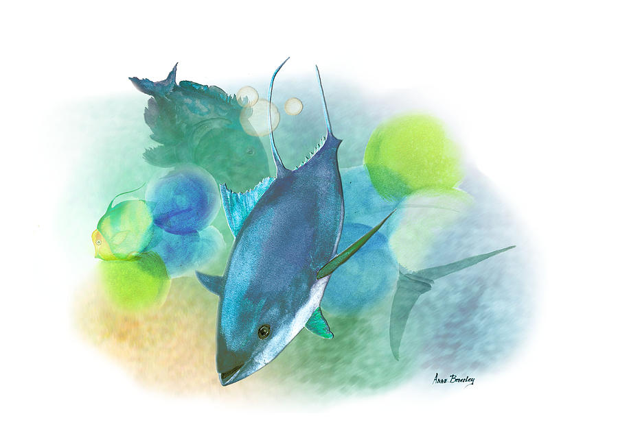 Fish Painting - Recess by Anne Beverley-Stamps
