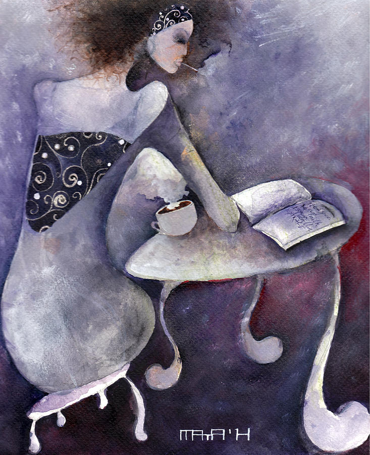 Recipies book Painting by Maya Manolova