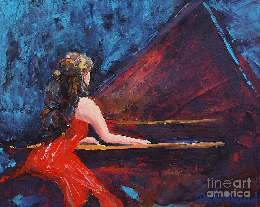 Recital in Red Painting by Phyllis Howard
