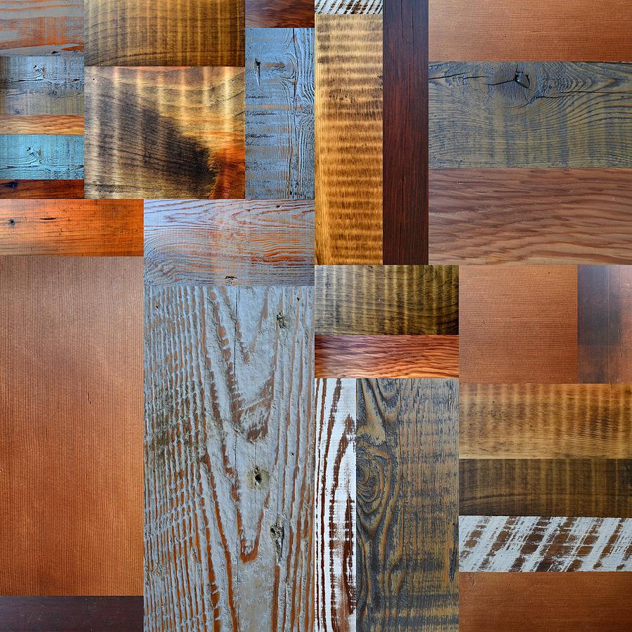 Reclaimed Wood Collage 2.0 Photograph by Michelle Calkins