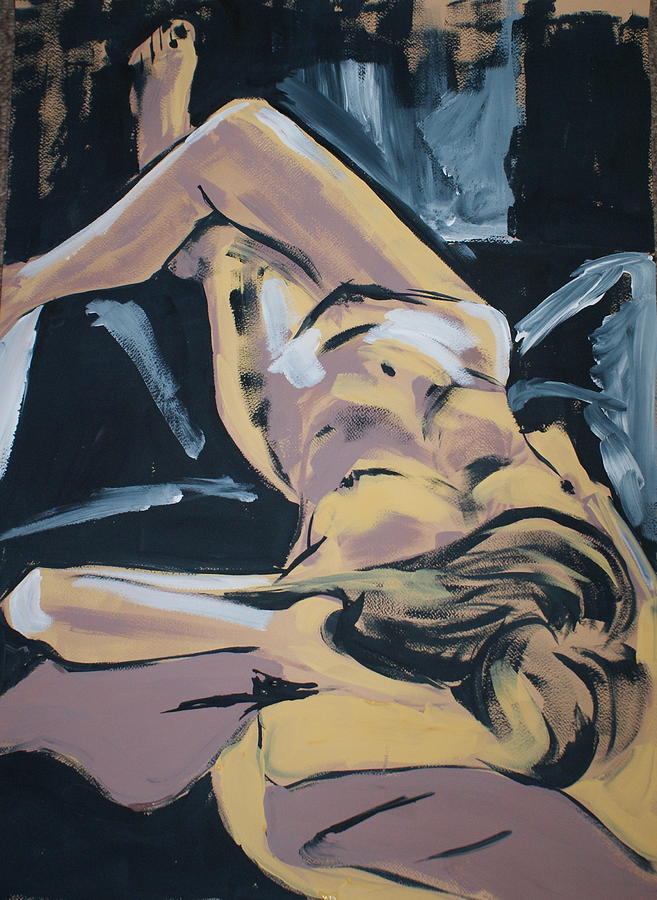 Recling Female Model Painting by Joanne Claxton