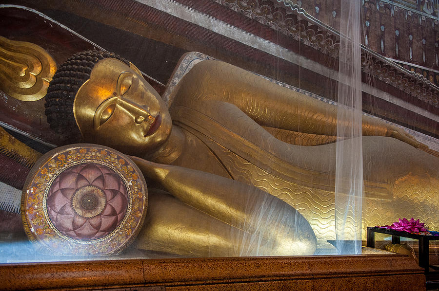 Reclining Buddha, Kelaniya Temple, Colombo Photograph by Judith Barath
