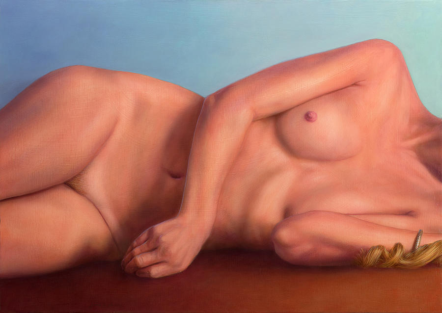 Nude Painting - Reclining Figure - Anterior by James W Johnson