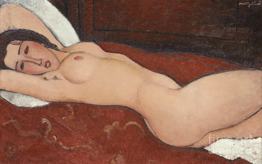 Reclining Nude, 1917 Painting by Amedeo Modigliani