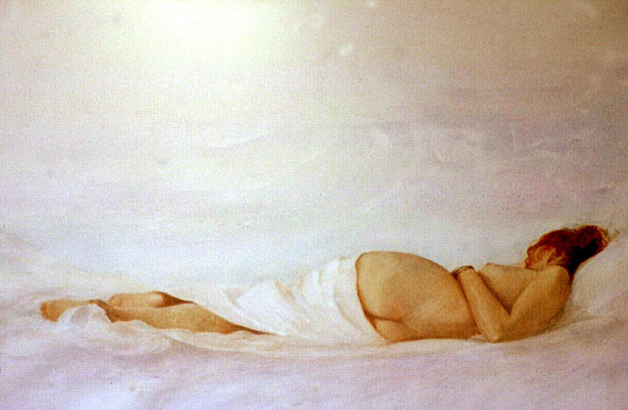 Reclining Nude 2 Painting by David Ladmore