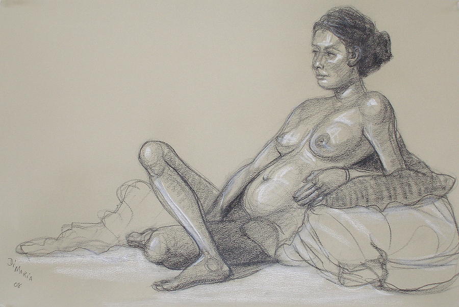 Reclining Nude 2  Drawing by Donelli  DiMaria