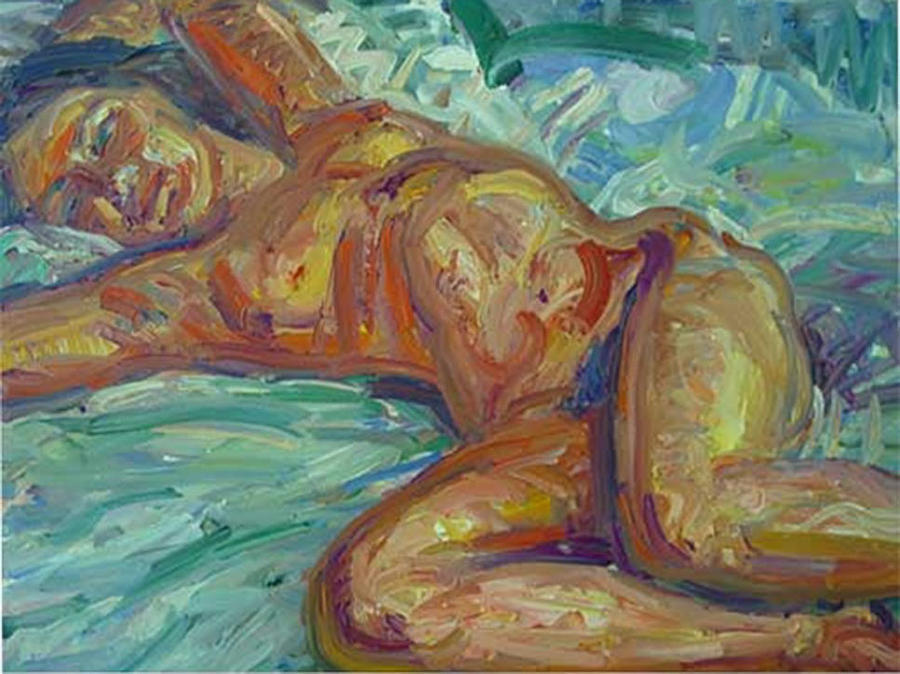 Nude Painting - Reclining Nude 2 by Robert Herlitz