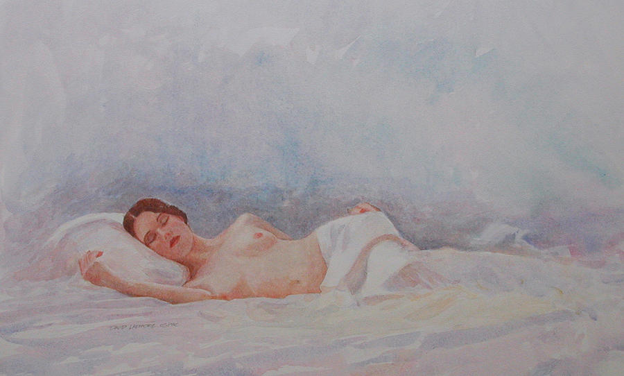 Reclining Nude 3 Painting by David Ladmore