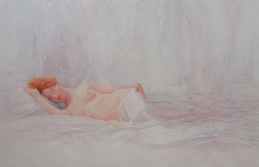 Reclining Nude 4 Painting by David Ladmore