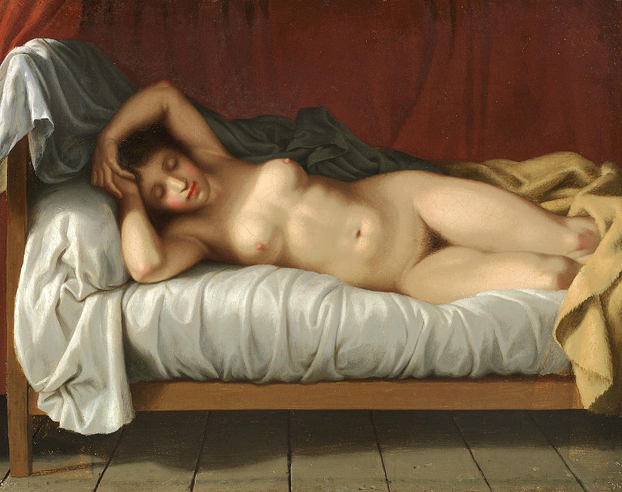 Reclining Nude Painting by Christoffer Wilhelm Eckersberg