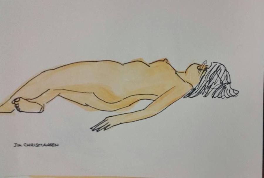 Reclining Nude  Painting by James Christiansen