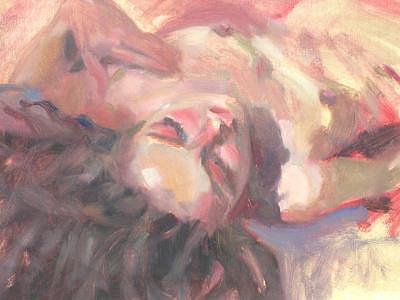Reclining Nude Painting by Merle Keller