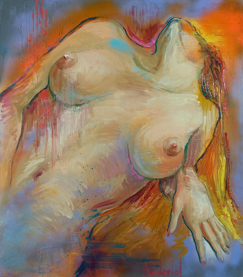 Reclining Nude Painting by Rick Nederlof