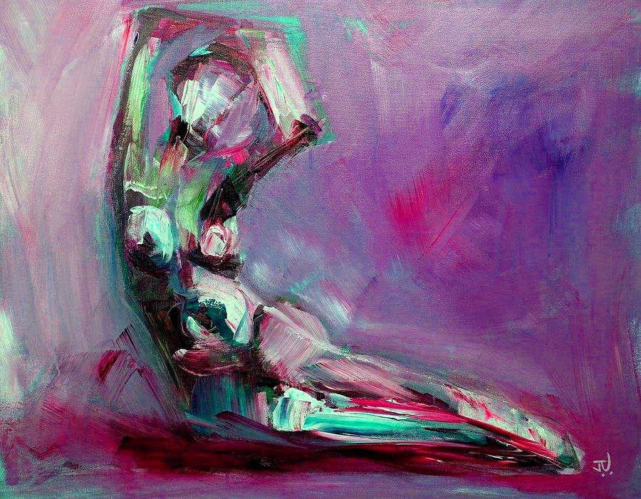 Reclining Nude10Jan2016 Painting by Jim Vance
