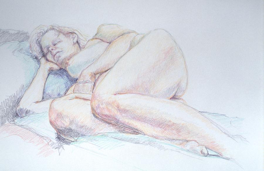 Reclining Study 2 Painting by Barbara Pease