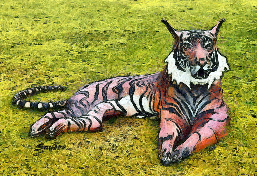 Reclining Tiger by Morris B Squire Photograph by Floyd Snyder