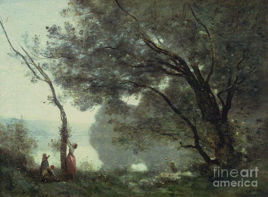 Tree Painting - Recollections of Mortefontaine by Jean Baptiste Corot