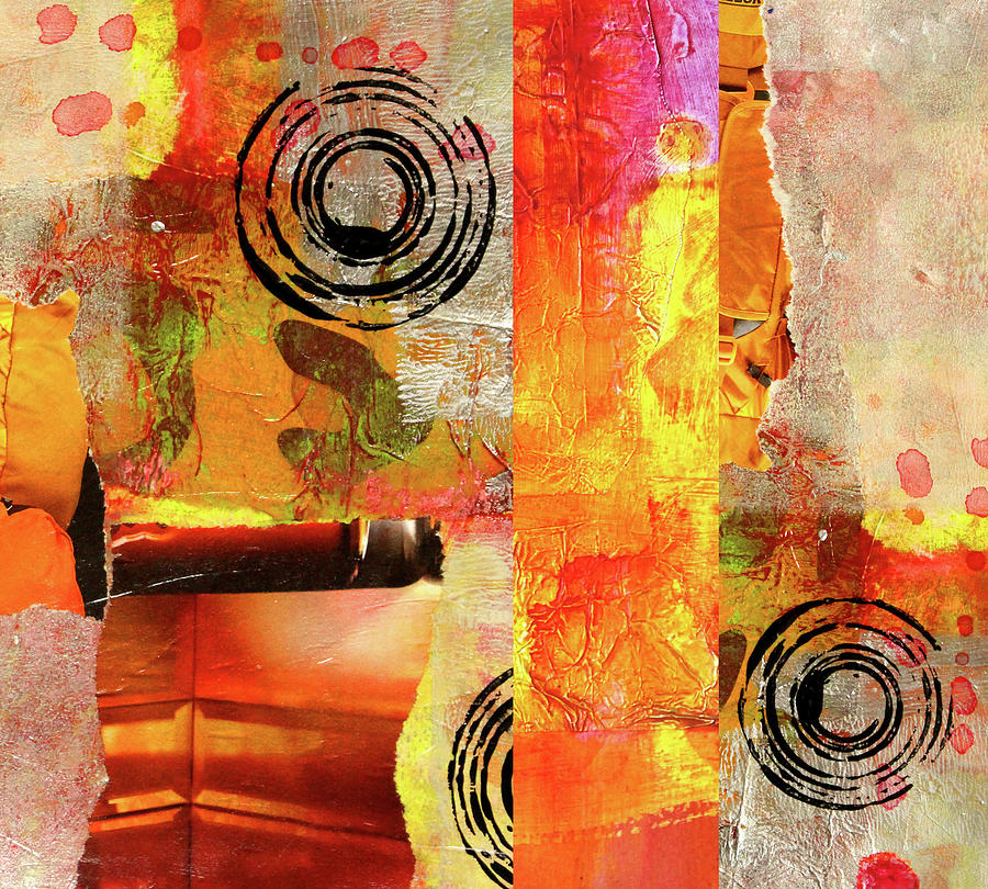 Reconstruction Abstract Mixed Media by Nancy Merkle