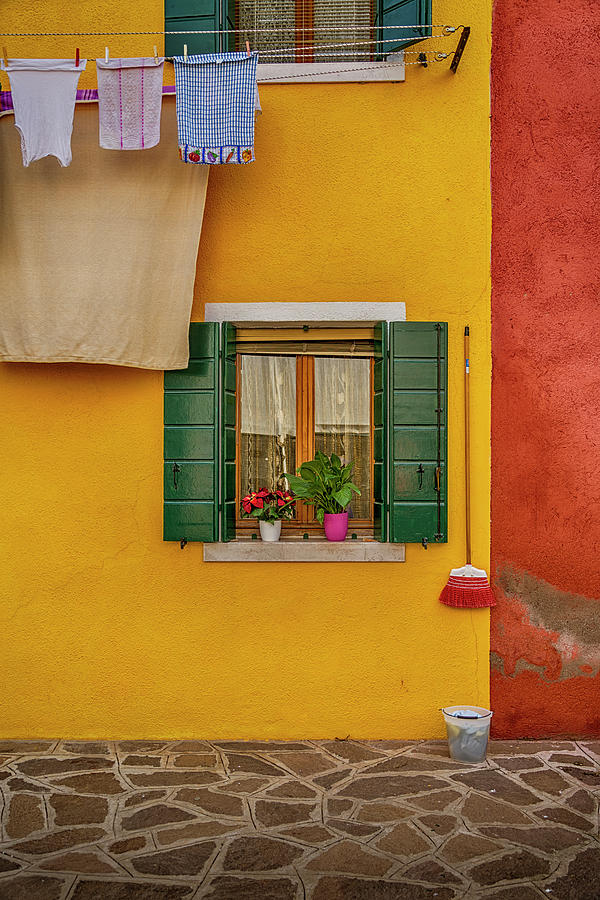 Rectangle Iterations Broom and Laundry Burano_DSC5134_03042017 Photograph by Greg Kluempers