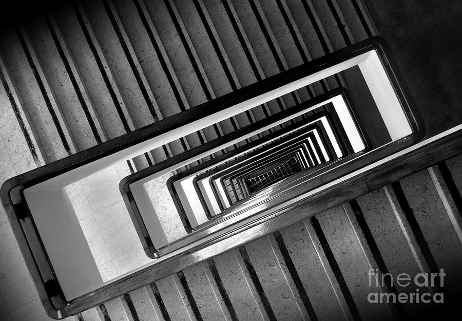 Rectangular Spiral Staircase Photograph by Carlos Alkmin