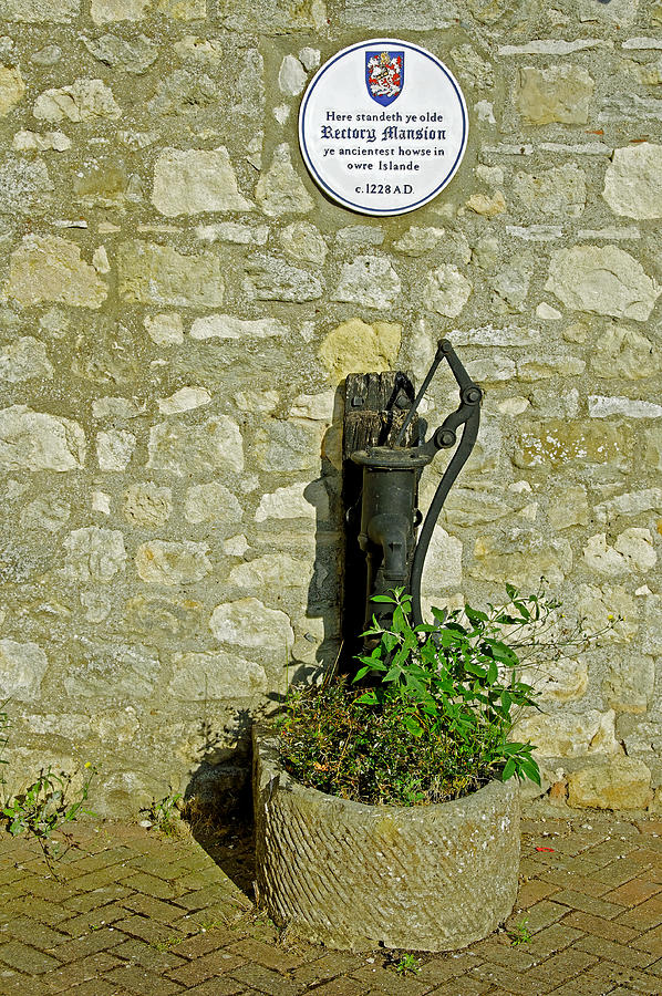 Rectory Mansion and Hand Pump, Brading Photograph by Rod Johnson