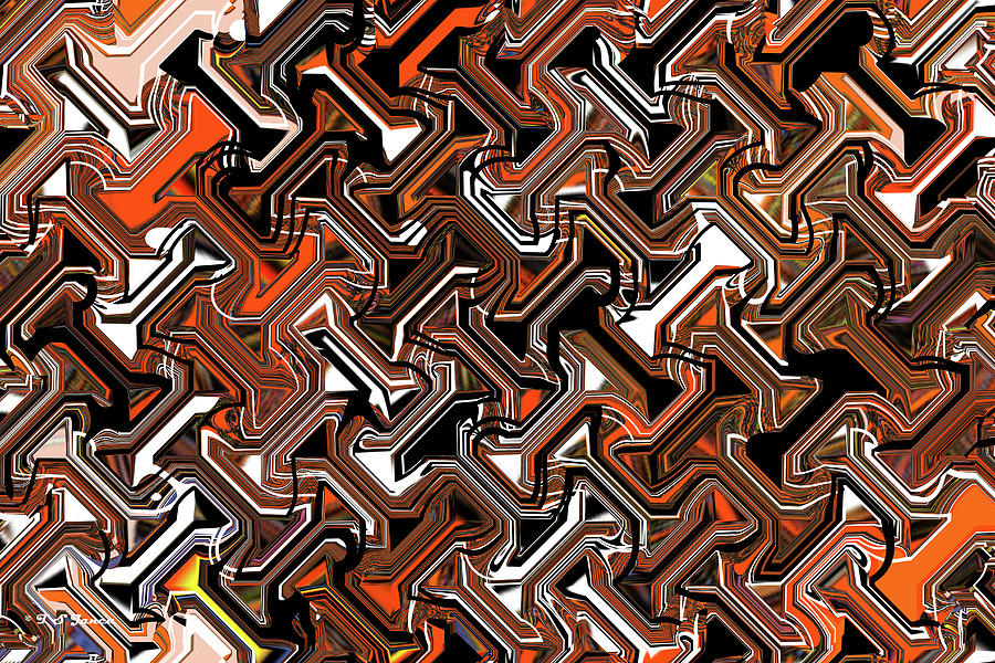 Recurring Pattern Abstract Digital Art by Tom Janca