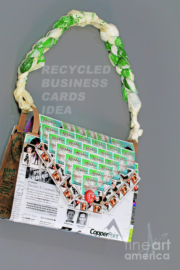 Recycled business cards Photograph by Afrodita Ellerman