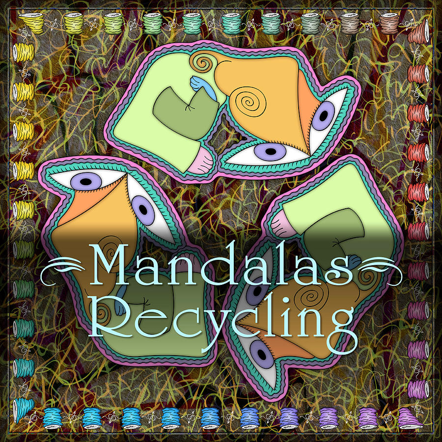 Recycling Mandalas Digital Art by Becky Titus
