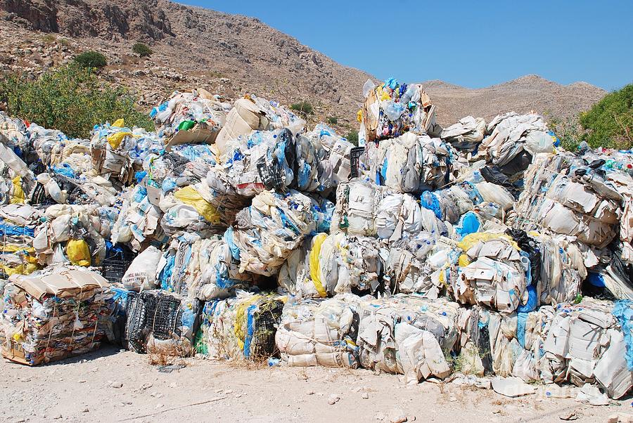 Recycling on Halki island Photograph by David Fowler
